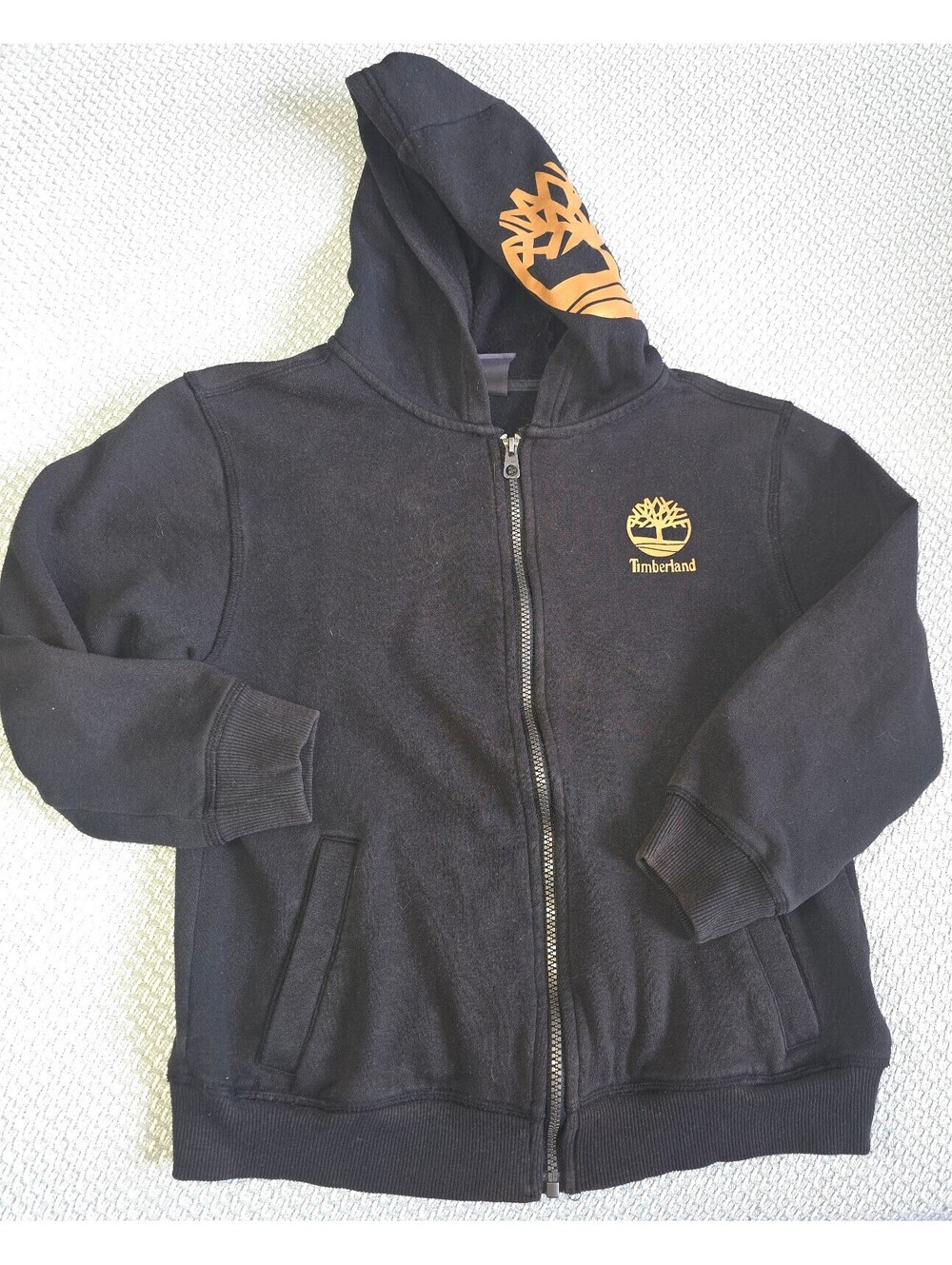 Kids black timberland hoodie size medium 10 12